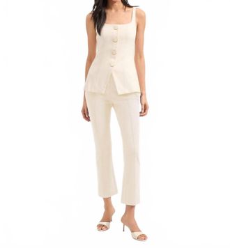 Veronica Beard Kimra Pant In Ecru