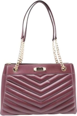 Michael Kors Pre-owned Shoulder Bags, female, Red, Size: ONE SIZE Pre-owned Medium Whitney Quilted Tote Bag