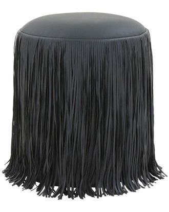 TOV Furniture Tov Furniture Shag Me Performance Vegan Leather Ottoman