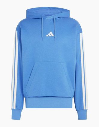 adidas Mens M 3s Fl Hoody - Blue - Size: 40