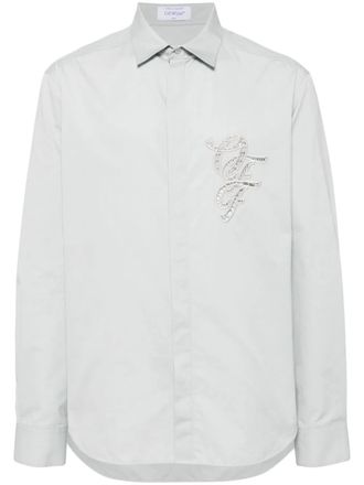 Off-white Natlover overshirt - men - Cotton - M - Grey