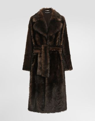Dolce & Gabbana Single-breasted Shearling Coat - Man Coats And Jackets 52