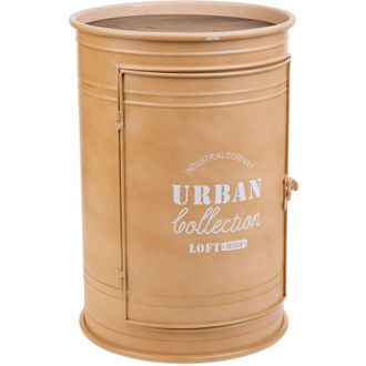 Wanderlust Deco Mesa Estante De Metal Y Madera Con Estante Interior Marron D34x46