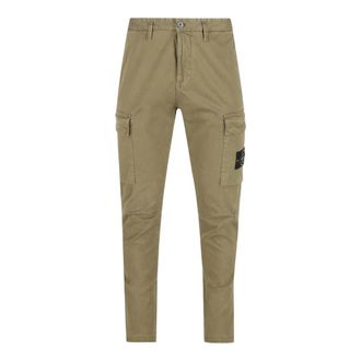 Stone Island Slim-fit Trousers, male, Green, Size: W38 Cargo Trousers