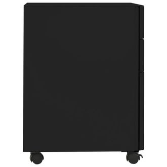 Berkfield Home Mobile File Cabinet Black 30x45x59 cm Steel | Size: 30 x 45 x 59 cm