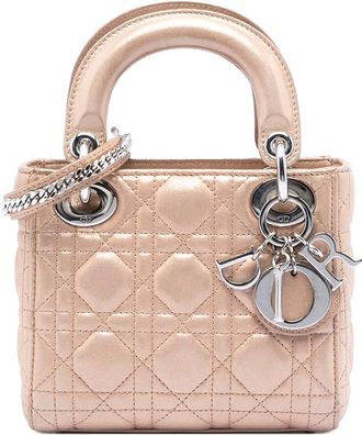 Dior Pre-owned Dior Mini Iridescent Lambskin Cannage Lady Ladies 29PWORYUYX28DHLH