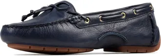 Clarks Womens C Mocc Boat Shoes, 4 UK, Navy Leather