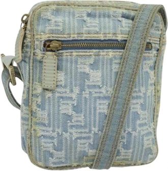 Fendi Pre-owned Canvas fendi-bags - Dames - Vintage Schoudertas - Blauw - ONE Size - Vintage