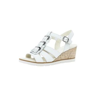 Gabor Wedge Sandaal - Dames - Schoenen - Wit - Maat: 39 1/2 EU Leer