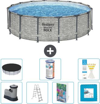 Bestway Piscina Bestway Steel Pro Max Redonda - 488x122 Cm - 8-piezas S602