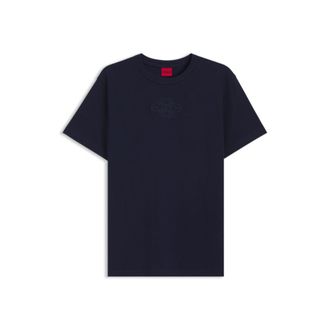 HUGO BOSS Cotton T-shirt with embroidered logo