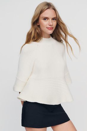 Maeve Mock-Neck Swing Sweater