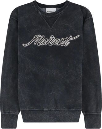Isabel Marant Hoodies & sweatvesten, Dames, Zwart, XL, Katoen, Crew neck sweatshirt