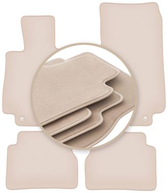 OEM Alfombrillas Premium Beige Para: Mercedes E W213 Sed&aacute;n, Familiar, Liftback, Coup&eacute; 2015