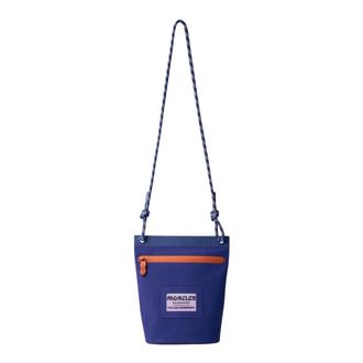 Moncler Cross Body Bags, male, Purple, Size: ONE SIZE Logo Patch Crossbody Bag