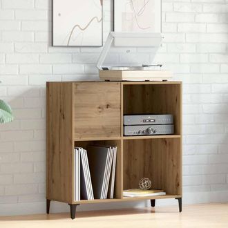 Berkfield Home Record Cabinet Artisan Oak 84.5x38x89 cm Engineered Wood in Brown