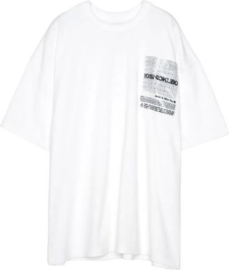 Yoshiokubo T-shirt in cotone con logo - Bianco