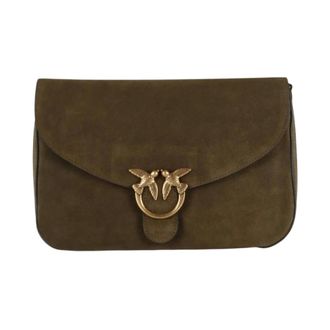 Pinko Pinko - Love Satchel Classic - Dames - Tassen - Groen - Maat: ONE Size Leer