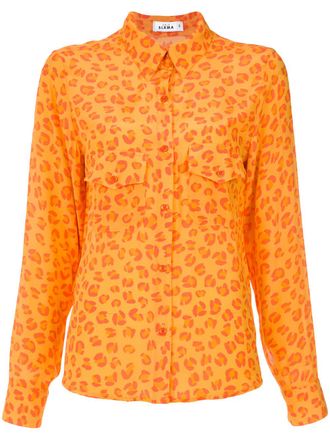 Amir Slama leopard print shirt - Orange