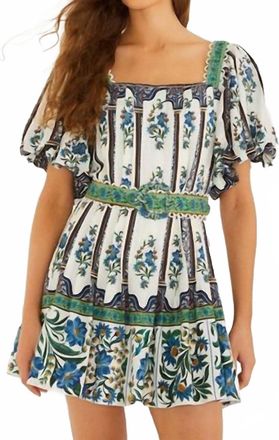 Farm Rio Belted Mini Dress In Off-White Manoela