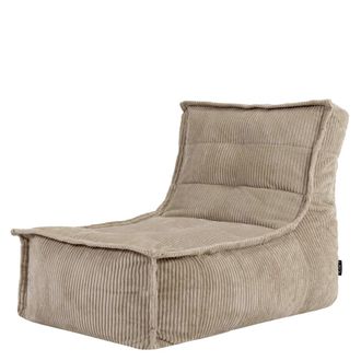 Icon Brand Puf sill&oacute;n chaise longue de pana beige