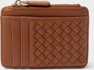 Simons Womens Basketweave card holder