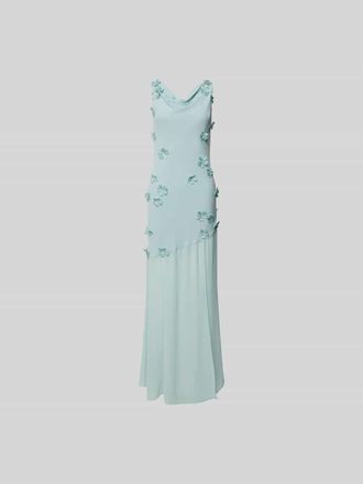 Rotate Maxikleid mit floralen Stickereien in Hellblau, Gr&ouml;&szlig;e 34