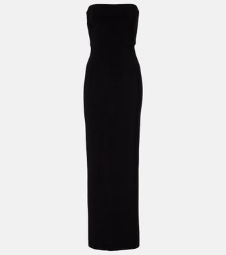 Norma Kamali Strapless jersey maxi dress