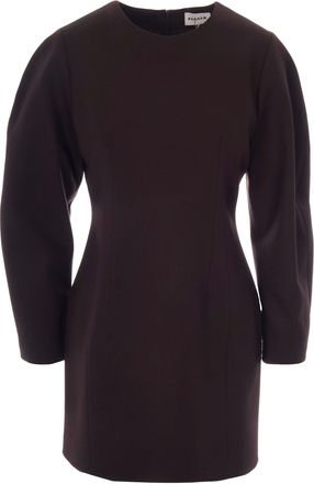 P.A.R.O.S.H. Dark Brown Wool Mini Dress