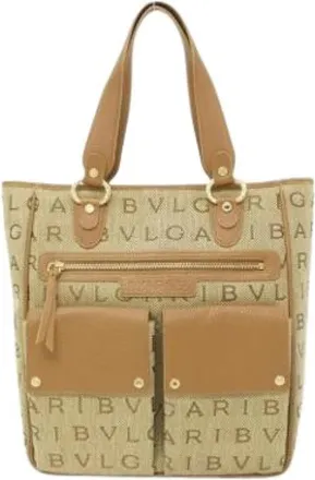 Bulgari Pre-owned Tote Bag - Dames - Vintage Shopper - Beige - ONE Size - Vintage