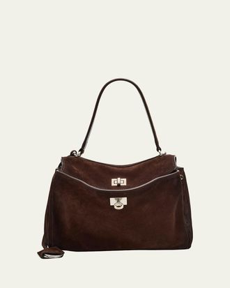 Balenciaga Rodeo Small Suede Top-Handle Bag