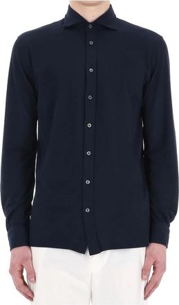 Barba Blauw op maat gemaakt overhemd Culto lijn - Heren - Casual Overhemden - Blauw - 2XL - Overhemden