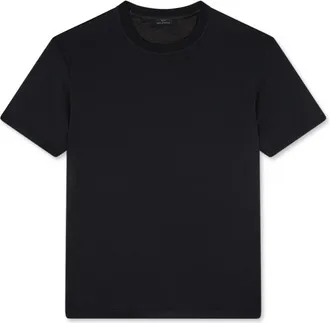 Paul & Shark Garment-Dyed Light Jersey Katoenen T-shirt - Heren - T-shirts - Zwart - M - Katoen - Tops