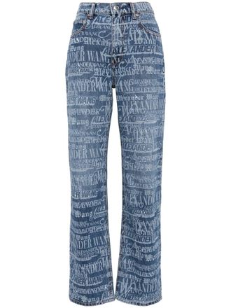 Alexander Wang EZ logo-print jeans - Blue