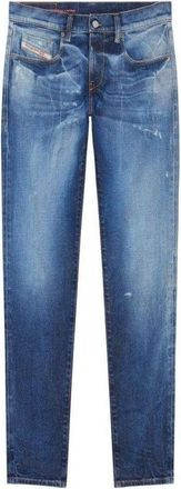 Diesel Heren D-Strukt Distressed Jeans (Blauw)