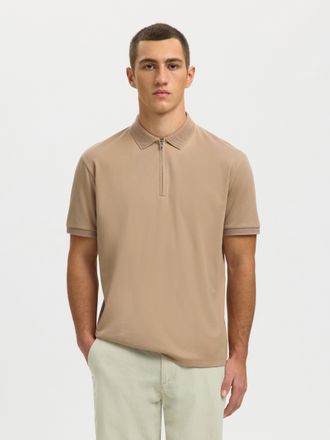 Selected SLHFAVE ZIP SS POLO NOOS Baumwollmischung, regular fit