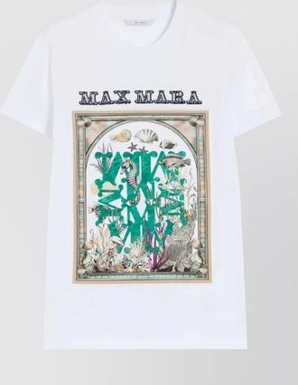 Max Mara short sleeve crew neck graphic top