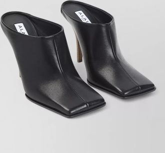 Alaia leather mules