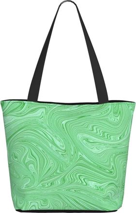 AOOEDM Cyan Marble Pattern Ladies Shopping Bag 13x11x7in.The Perfect ValentineS Day Gift.It Is The Best ValentineS Day Gift For Mom, Daughter, Wife,Etc