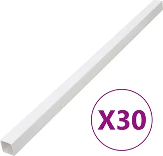 vidaXL Canaletas Para Cables Pvc 33x33 Mm 30 M Vidaxl