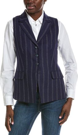 Jones New York Peak Lapel Linen-Blend Vest