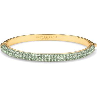 Kurt Geiger Pav&eacute; Crystal Dome Bangle in Green at Nordstrom Rack