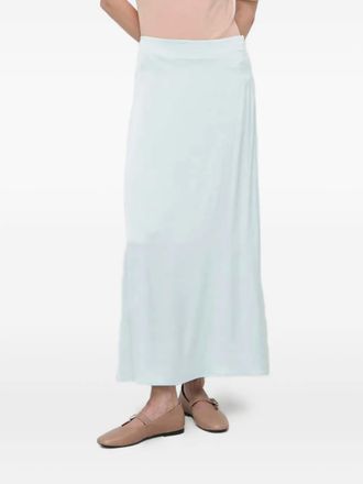 IVY OAK slip maxi skirt - women - Recycled Polyester Pongee/Viscose/Elastane - 36 - Blue