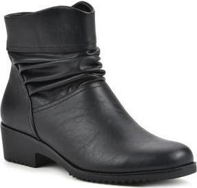 White Mountain Durbon Scrunch Bootie in Black/Smooth at Nordstrom Rack, Size 6.5