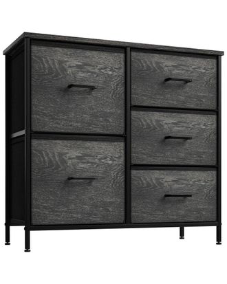 Sorbus Dresser With 5 Faux Wood Drawers