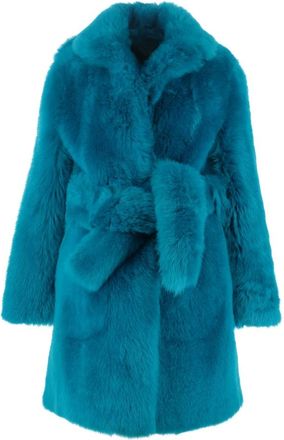 Bottega Veneta Bontjas met Afneembare Riem - Dames - Jassen - Blauw - XS - Jassen