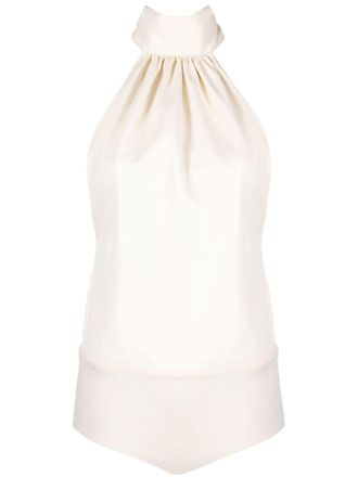 Philosophy di Lorenzo Serafini Top smanicato con scollo allamericana - Toni neutri