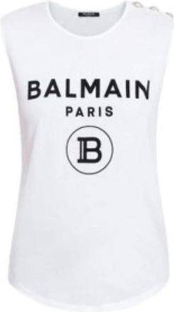 Balmain Mujer, Camisetas, Blanco, Talla: S