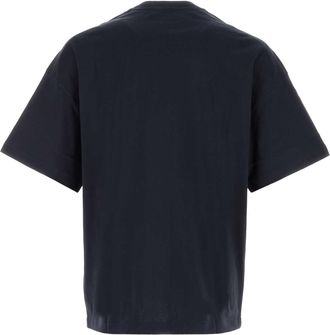 Jil Sander Mens Cotton Crewneck T-Shirt Navy
