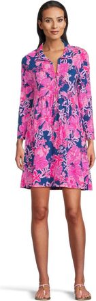 Lilly Pulitzer Saralyn Mini Dress Womens Starlight Navy Floral Cotton GBO3700